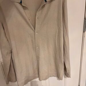 Alfani Men's Beige Button Down Shirt